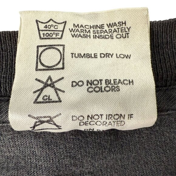 1997 Blue Grape Damned In Flames Graphic T-Shirt Black Preshrunk Cotton Mens L - Picture 5 of 11